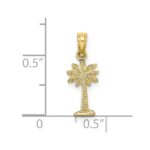 10K Textured Mini Palmetto Palm Tree Charm - Image 4