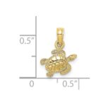 10K Textured Sea Turtle Charm - Image 3