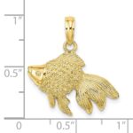 10k Textured Angel Fish Charm - Image 3