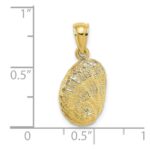 10K 2-D Abalone Shell Charm - Image 3