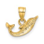 10K Polished Mini Dolphin Charm - Image 4