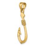 10K 3-D Large Fish Hook with Rope Charm - Image 5