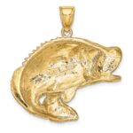 10K 2-D Bass Fish Jumping Charm - Image 4