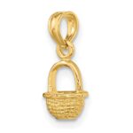 10K 3-D Mini Basket Charm - Image 5
