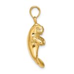 10k 3-D Polished Manatee Charm - Image 2