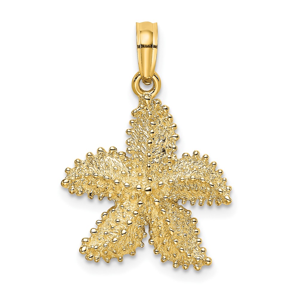 10K8067.jpg 10K Beaded Starfish Charm - Image 1