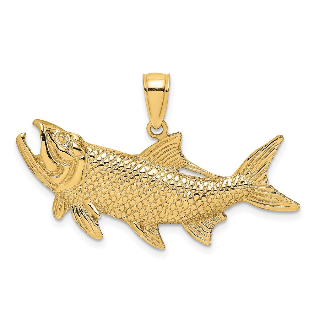 10K8133.jpg 10K Tarpon Fish w/Open Mouth Charm - Image 1