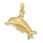 10K Dolphin w/ 2 Baby Dolphins Charm - Image 4