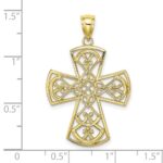 10K Filigree Cross Charm - Image 3