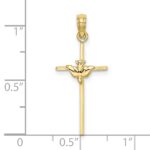 10K Dove On Stick Cross Charm - Image 3