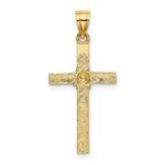 10K Cross w/ Flower Charm - Image 4