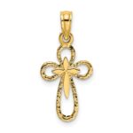 10K Cut-Out Cross w/ Small Interior Cross Charm