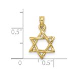 10K Polished Star Of David Charm - Image 3