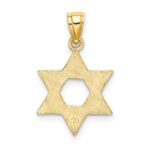 10K Engraved Swirls Star Of David Charm - Image 4