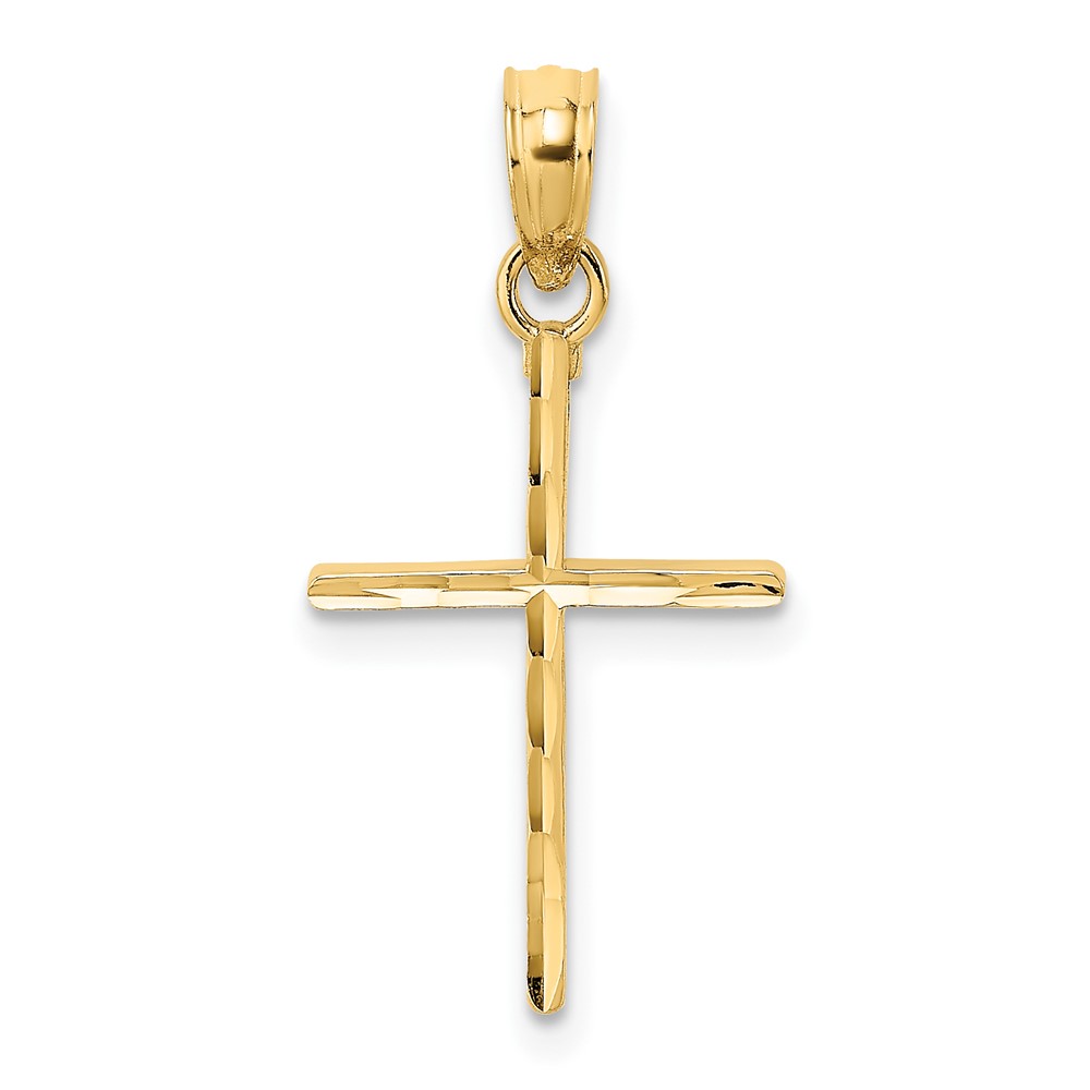 10K8409.jpg 10K D/C Polished Cross Charm - Image 1
