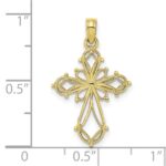 10K Cut-Out Fancy Cross Charm - Image 3