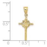 10K 2-D Starburst Crucifix Charm - Image 3
