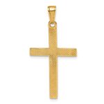 10K Polished Beveled Cross Charm - Image 4