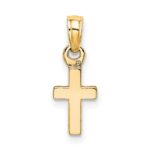 10K Polished Mini Cross Charm - Image 4