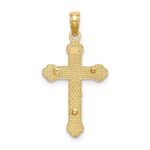 10K Inri Crucifix W/ Scroll Tips Charm - Image 4