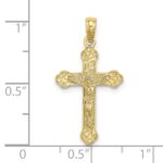 10K Inri Crucifix W/ Scroll Tips Charm - Image 3