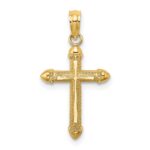 10K Polished w/ Scroll Design Cross Charm