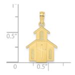 10K Church w/ Cross On Door Charm - Image 3