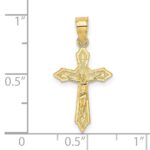 10K W/ Arrow Pointed Ends Crucifix Charm - Image 3