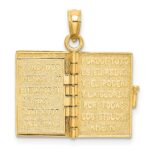 10K 3-D Moveable Santa Biblia Book/Spanish Bible Charm - Image 6