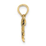 10K Small Enameled Yellow Butterfly Charm - Image 2