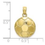 10K Engraveable Soccer Ball Charm - Image 3