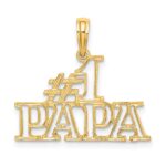10K #1 PAPA  Cut-out Charm