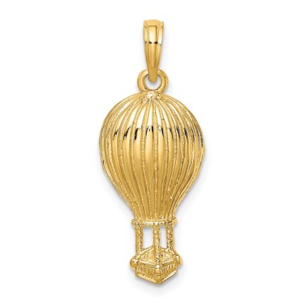 10K Polished Hot Air Balloon Charm
