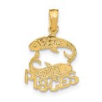 10K PISCES Zodiac Charm
