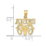 10K ARIES Zodiac Charm - Image 3