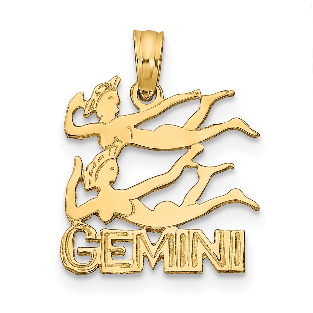 10K8948.jpg 10K GEMINI Zodiac Charm - Image 1