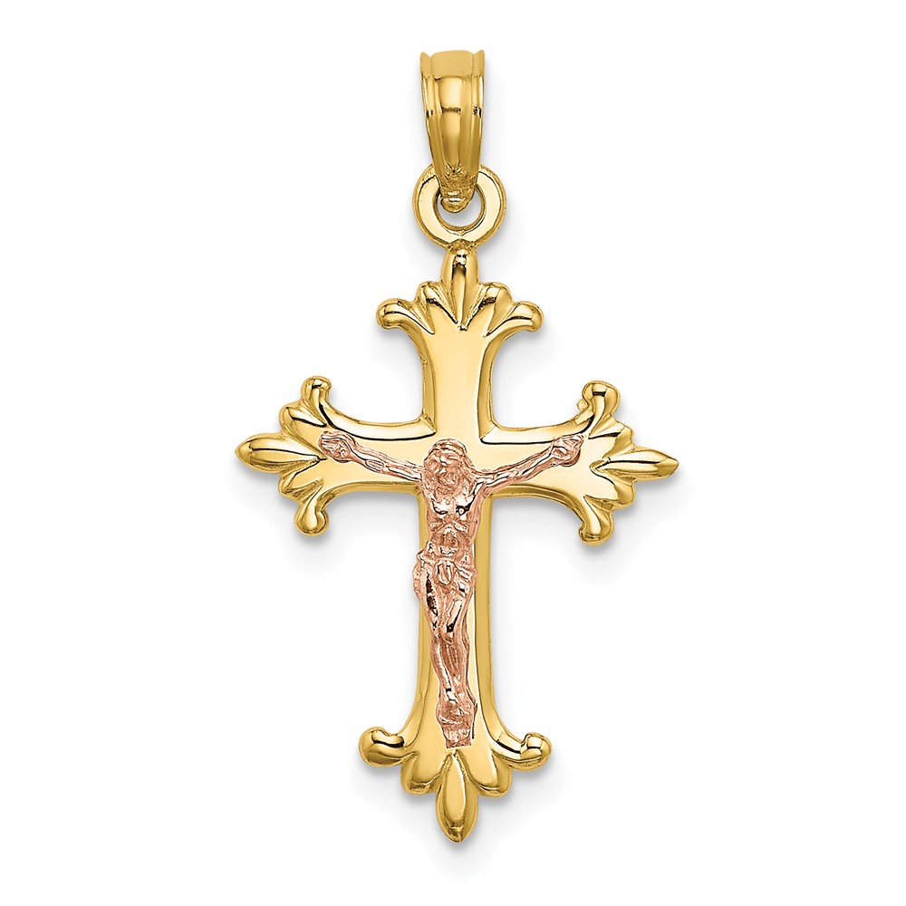 10K9054.jpg 10K Two-Tone Crucifix Charm - Image 1