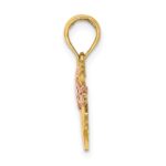 10k Two-Tone 2-D Rocking Horse w/ Saddle Charm - Image 2