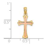10K Two-Tone Cross Charm - Image 3