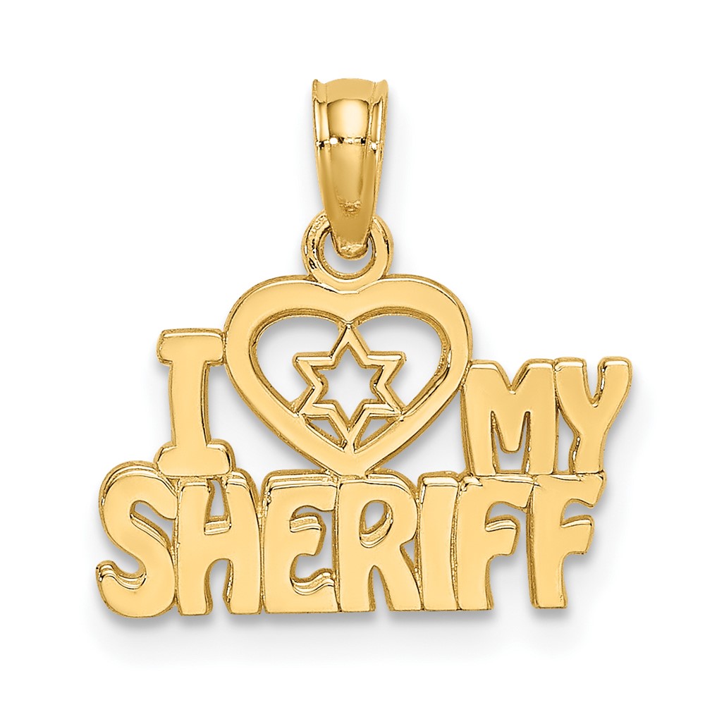 10K910.jpg 10k I HEART MY SHERIFF Charm - Image 1