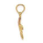 10k Two-Tone Baby Carriage w/ Visor Charm - Image 2