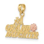 10k Two-Tone #1 GRANDDAUGHTER w/ Flowers Charm - Image 5