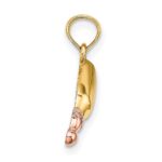 10k Two-Tone Baby Bottle Charm - Image 2