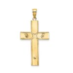 10K W/ Satin Finish Crucifix Charm - Image 4