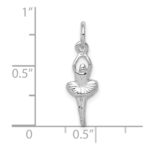 10k White Gold Ballerina Charm - Image 2