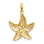 10K Rhodium D/C Small Starfish Charm - Image 4