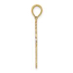 10K w/ Rhodium D/C Cross Pendant - Image 2