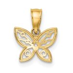 10k w/ Rhodium Mini D/C Butterfly Charm - Image 4