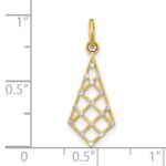 10K w/Rhodium D/C Small Criss-Cross Charm - Image 3