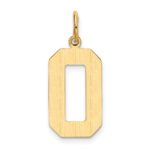 10k Large Polished Number 0 Charm - Image 4